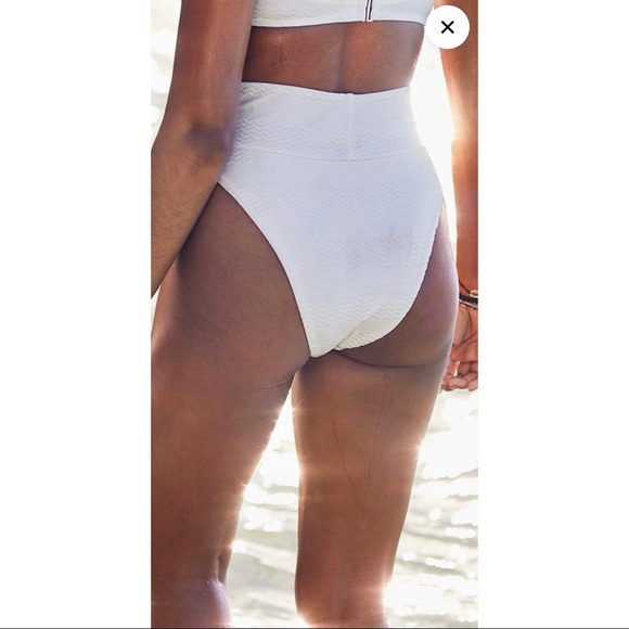 NWT Aerie Jacquard High Cut Cheeky Bikini Bottom - Picture 3 of 9